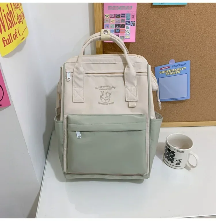 Japanese Trend Backpack Large Capacity School Bag for Girls Cute Student Bag Waterproof Laptop Bagpack for Travel Woman Backpack