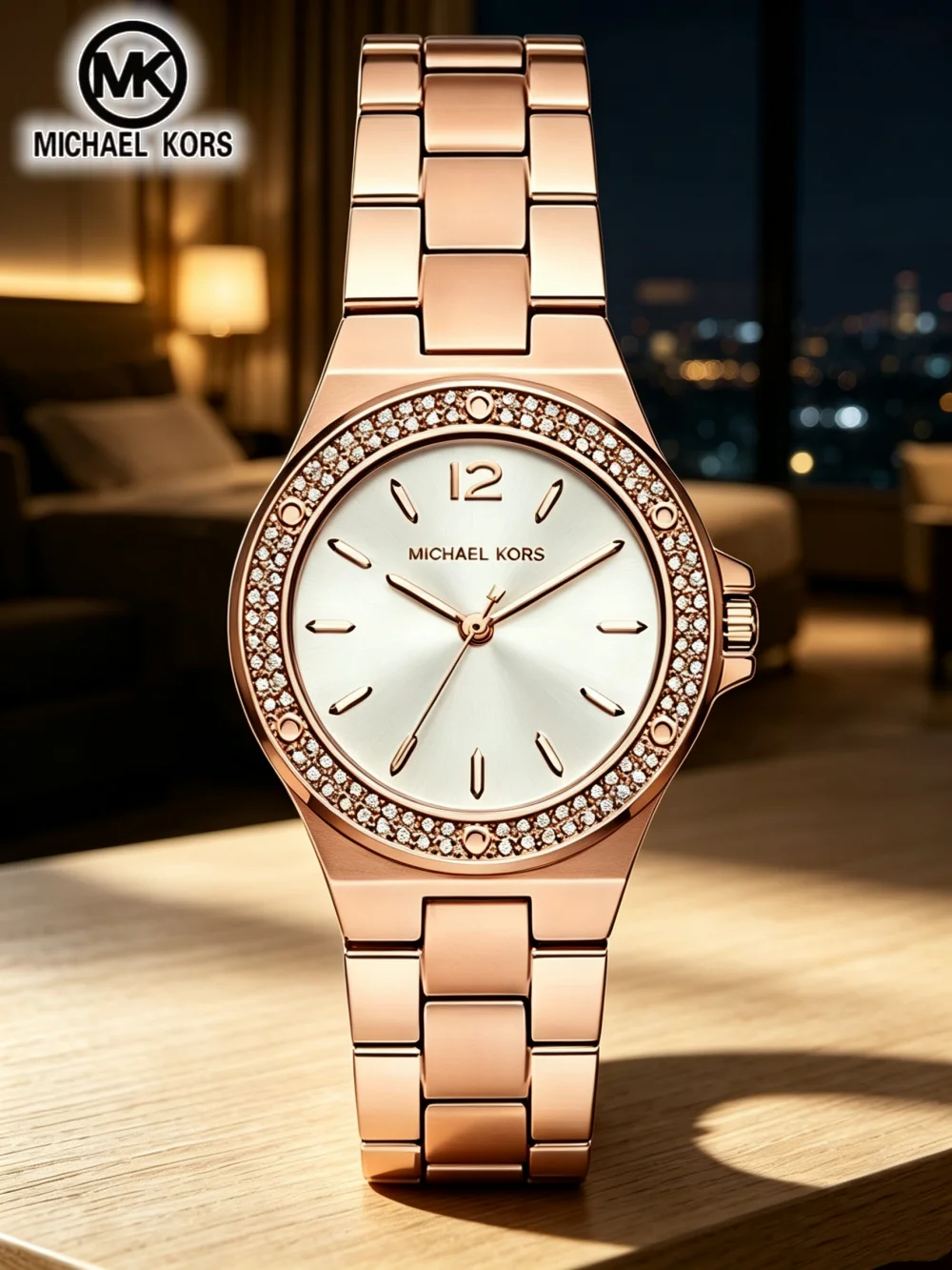 Michael Kors Fashion Luxury Women's Watch Bag MK Classic Stainless Steel Quartz Exquisite Compact Watch Wallet Girl Gift