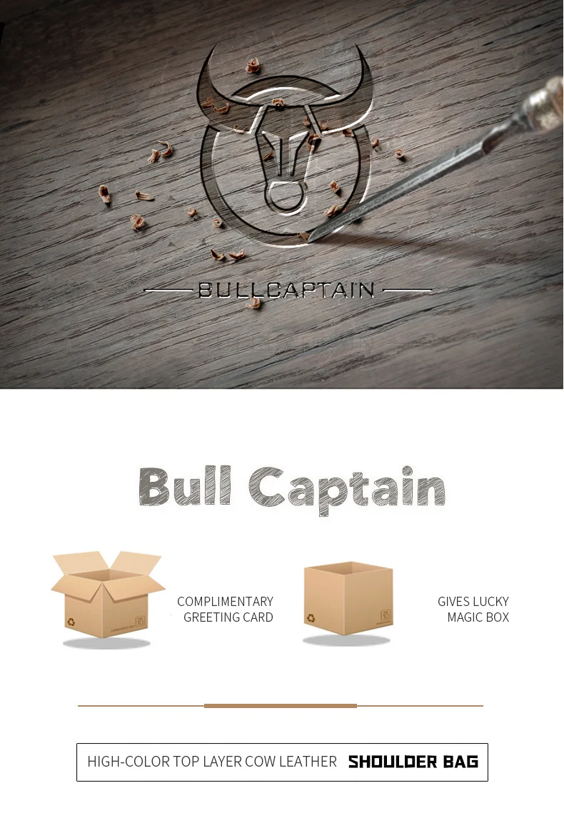 BULLCAPTAIN Men's Genuine Leather Shoulder Crossbody Bag Business 7.9-inch Tablet Bag Multifunctional Portable Envelope Bag