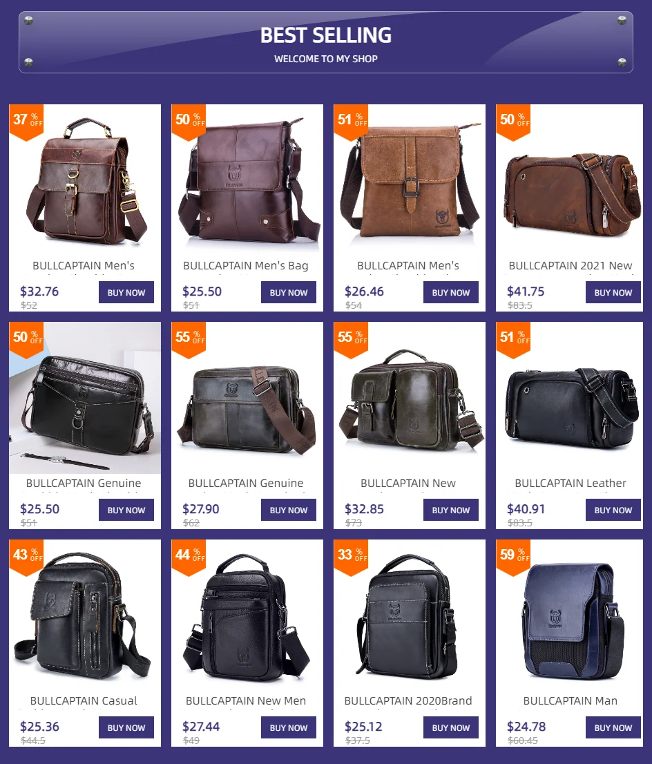 BULLCAPTAIN Men's Genuine Leather Shoulder Crossbody Bag Business 7.9-inch Tablet Bag Multifunctional Portable Envelope Bag