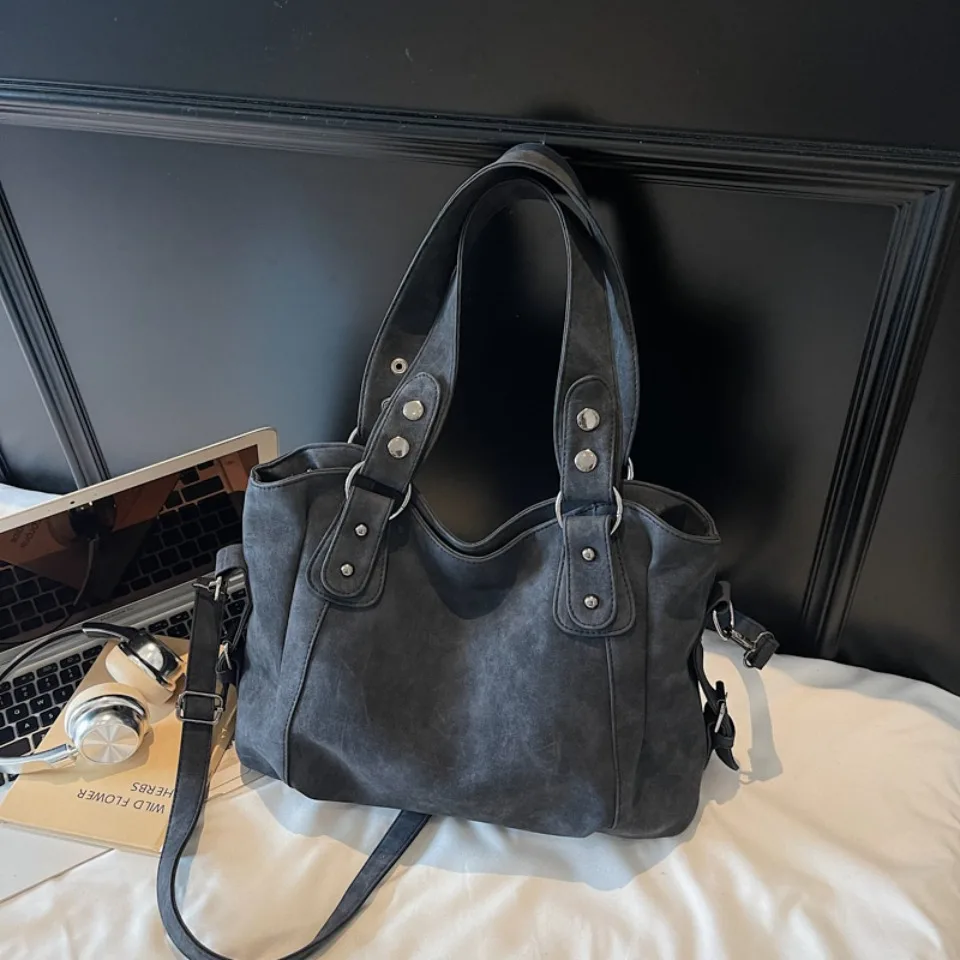 Top Quality Faux Suede Leather Shoulder Hand Bags for Women Luxury Lazy Commuting Handbags Women Bags Deisgner Large Capacity