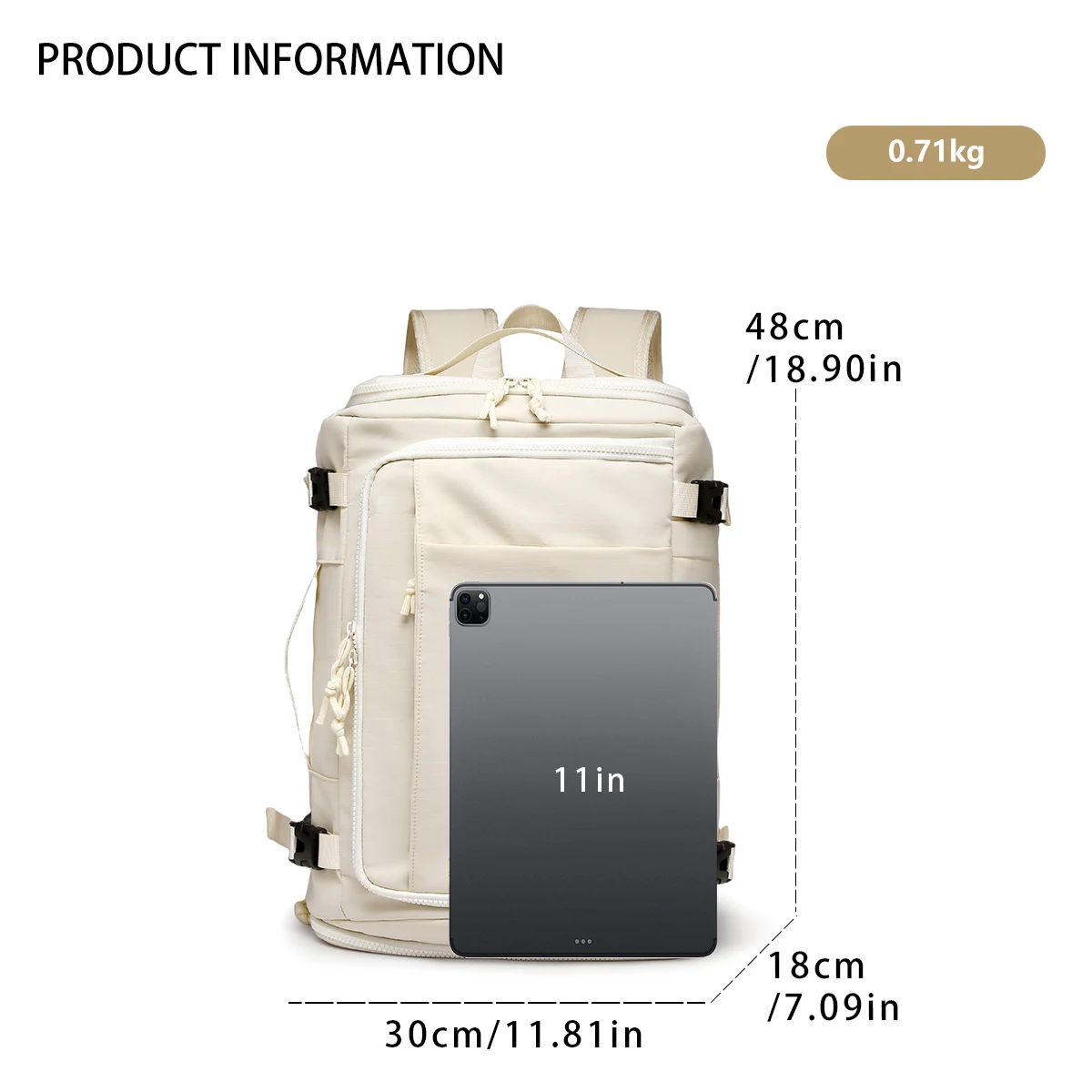 Travel Backpack Large Capacity Travel Compartment Backpack Women's Lightweight Business Trip Men's Multi-Functional Computer Bag
