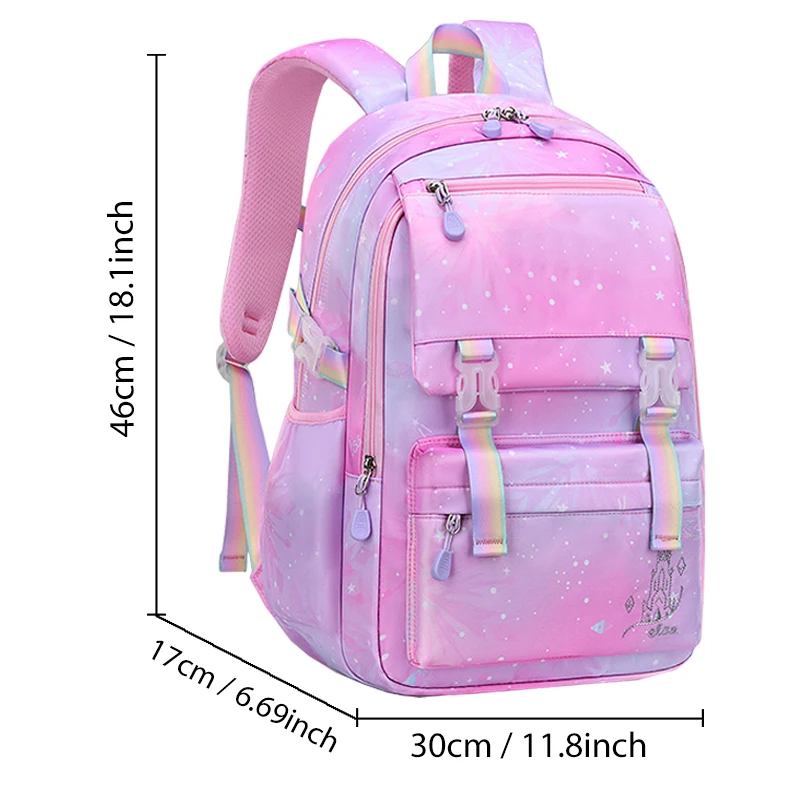 Demon Slayer Nezuko School Bags Anime Cosplay Students Backpack Gradient Bookbag Travel Rucksack Outdoor Mochilas