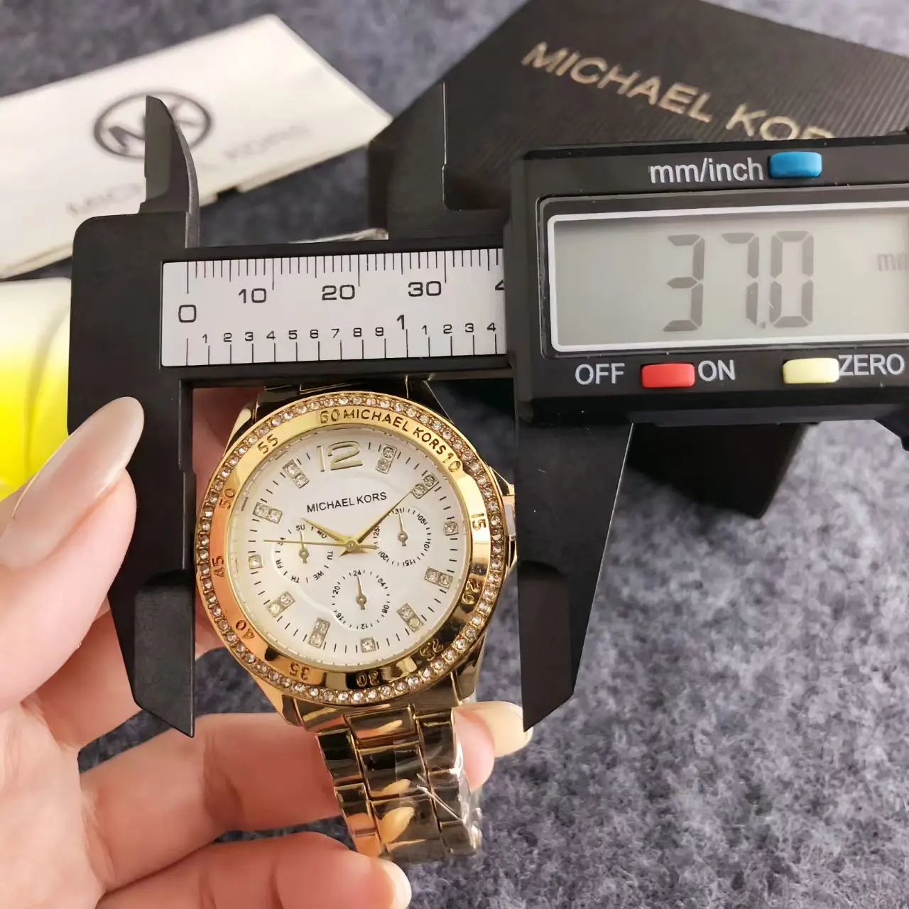 Michael Kors Women's Fashion New Light Luxury Commuter Watch Bag MK Three Eyes Casual Girl Exquisite Gift Wallet