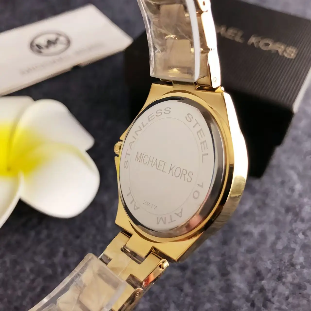 Michael Kors Women's Fashion New Light Luxury Commuter Watch Bag MK Three Eyes Casual Girl Exquisite Gift Wallet