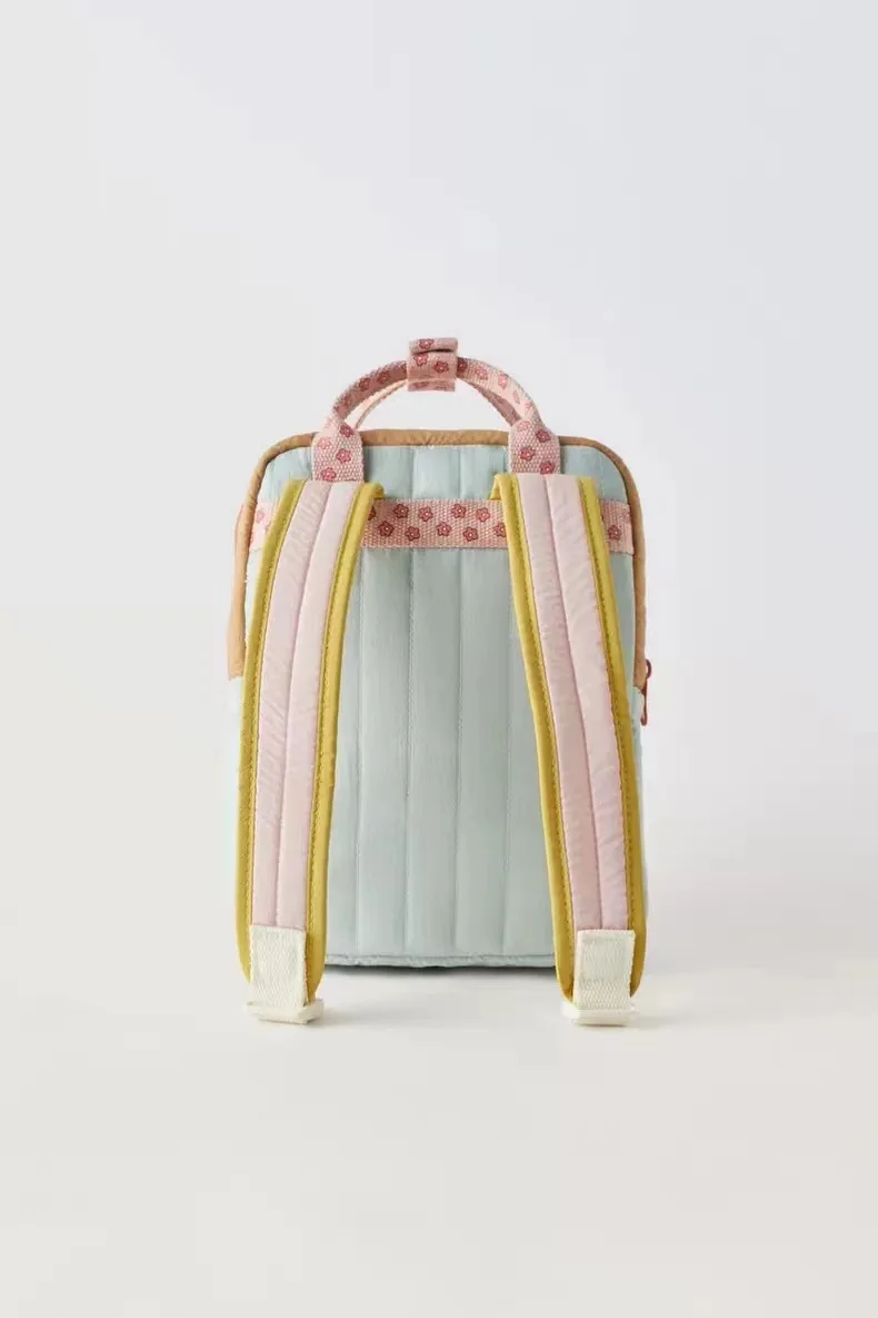 Lightweight Children's Backpack with Cute Sunflower Pendant Colorful Design School Bag for Girls Boys Portable Kids Shopping Bag