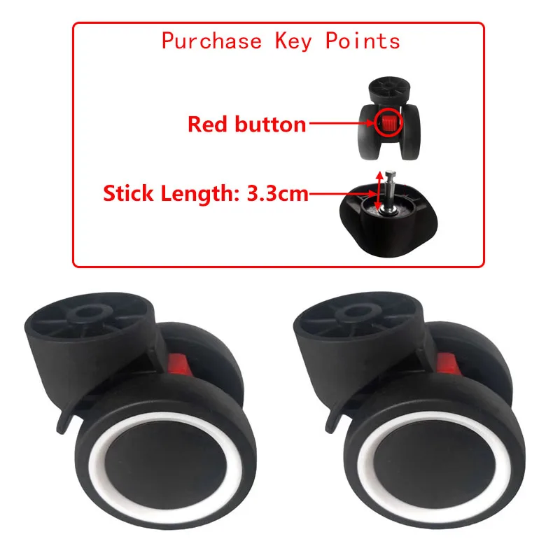 Suitcase Luggage Replacement Accessories Dismountable Removable Universal Wheels Plug-In Detachable Wheel Pulley Repair Parts