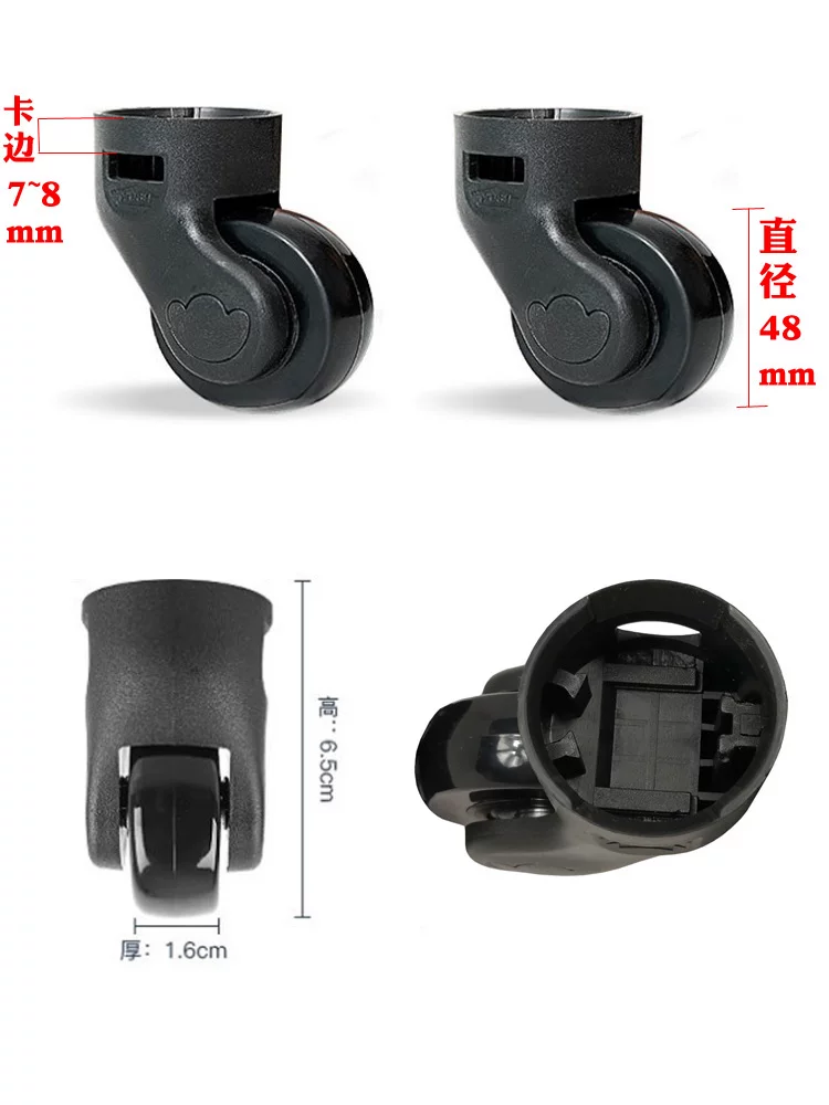 Suitcase Luggage Replacement Accessories Dismountable Removable Universal Wheels Plug-In Detachable Wheel Pulley Repair Parts