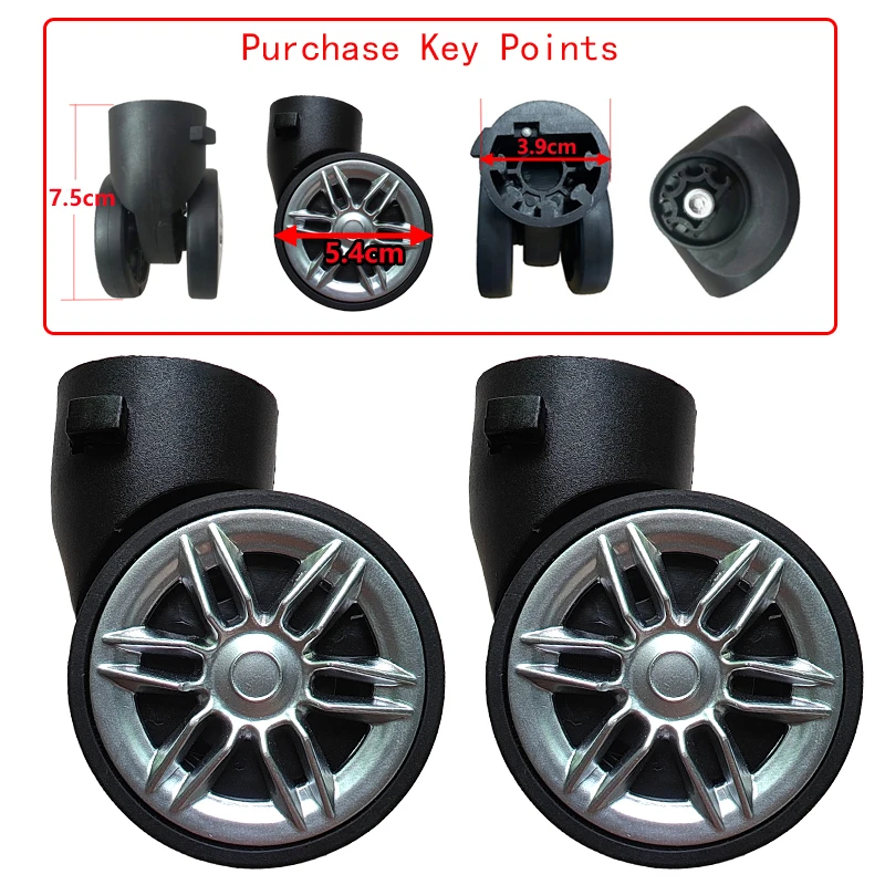 Suitcase Luggage Replacement Accessories Dismountable Removable Universal Wheels Plug-In Detachable Wheel Pulley Repair Parts