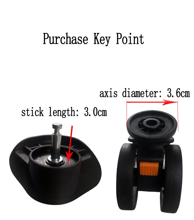 Suitcase Luggage Replacement Accessories Dismountable Removable Universal Wheels Plug-In Detachable Wheel Pulley Repair Parts