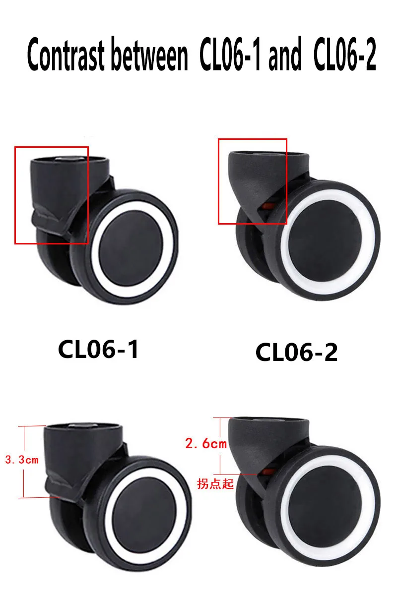 Suitcase Luggage Replacement Accessories Dismountable Removable Universal Wheels Plug-In Detachable Wheel Pulley Repair Parts