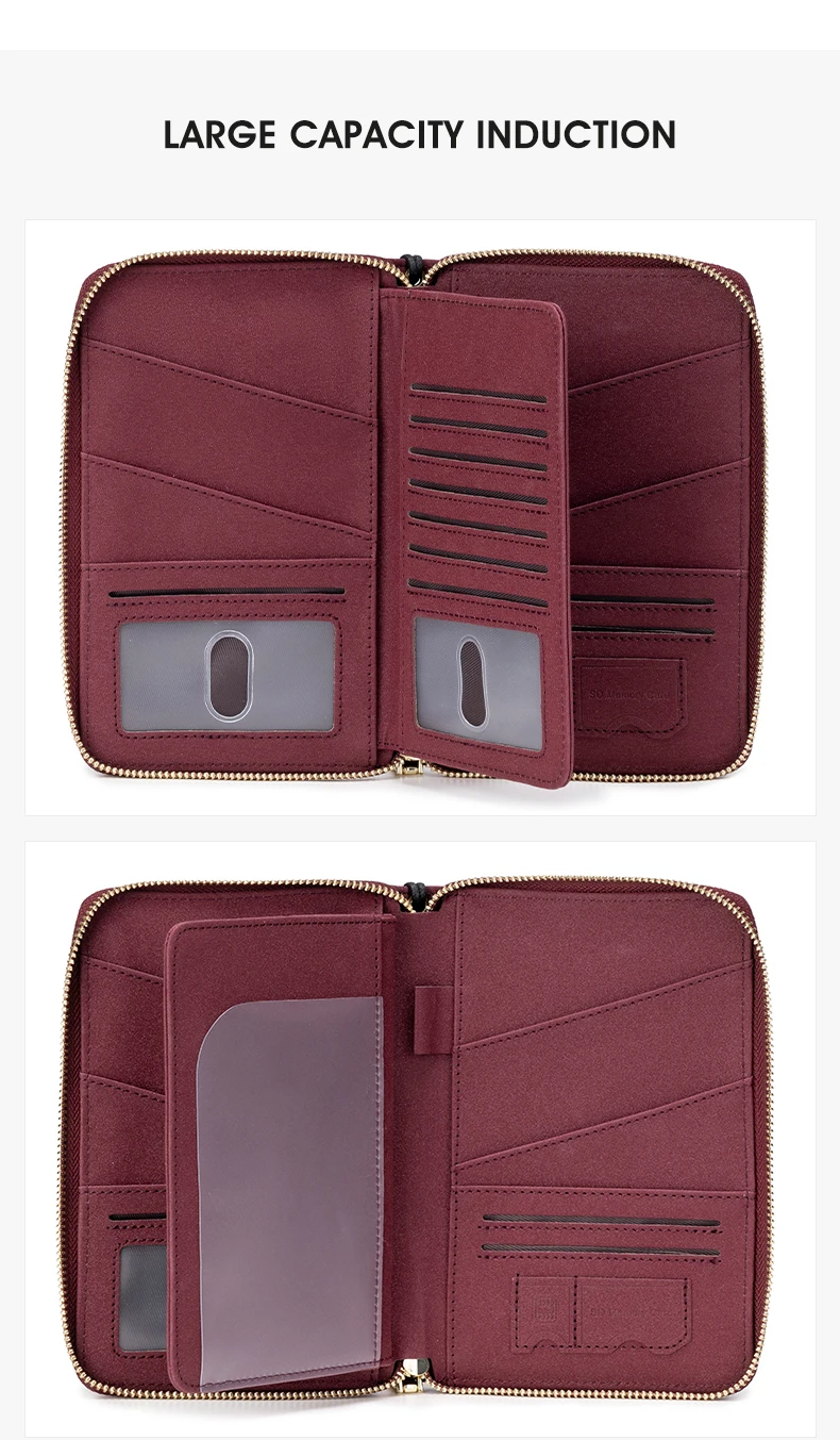 FID Anti-Theft Zipp Passport Holder Multi-Functional Organizer for Passports and Tickets Essential Travel Passport Wallet Unisex