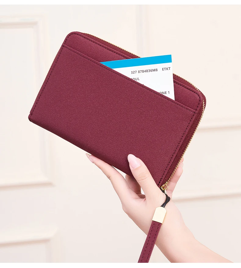 FID Anti-Theft Zipp Passport Holder Multi-Functional Organizer for Passports and Tickets Essential Travel Passport Wallet Unisex