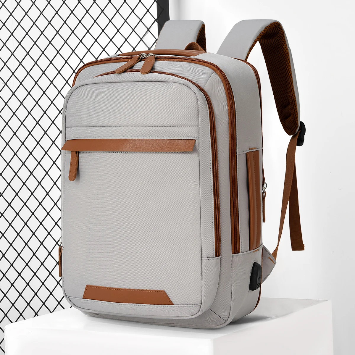 High-Quality USB Rechargeable Backpack Men's Waterproof Bag Large Laptop Backpack Unisex School Bag Youth Backpack