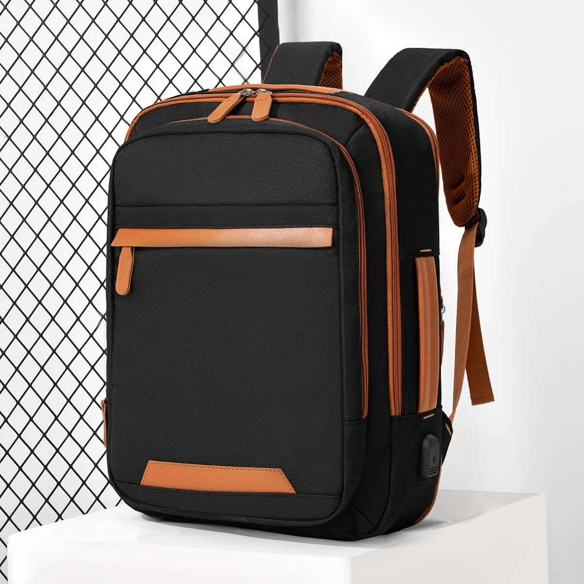 High-Quality USB Rechargeable Backpack Men's Waterproof Bag Large Laptop Backpack Unisex School Bag Youth Backpack