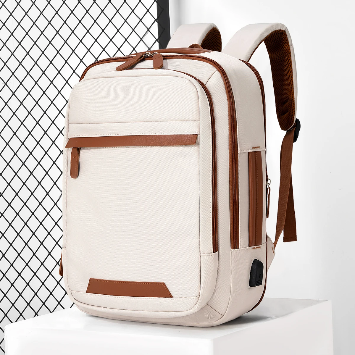High-Quality USB Rechargeable Backpack Men's Waterproof Bag Large Laptop Backpack Unisex School Bag Youth Backpack
