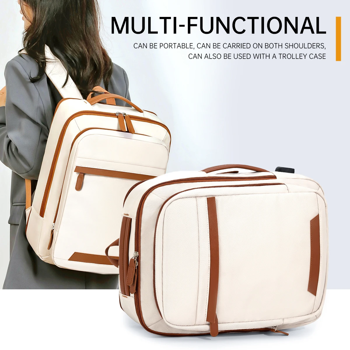 High-Quality USB Rechargeable Backpack Men's Waterproof Bag Large Laptop Backpack Unisex School Bag Youth Backpack
