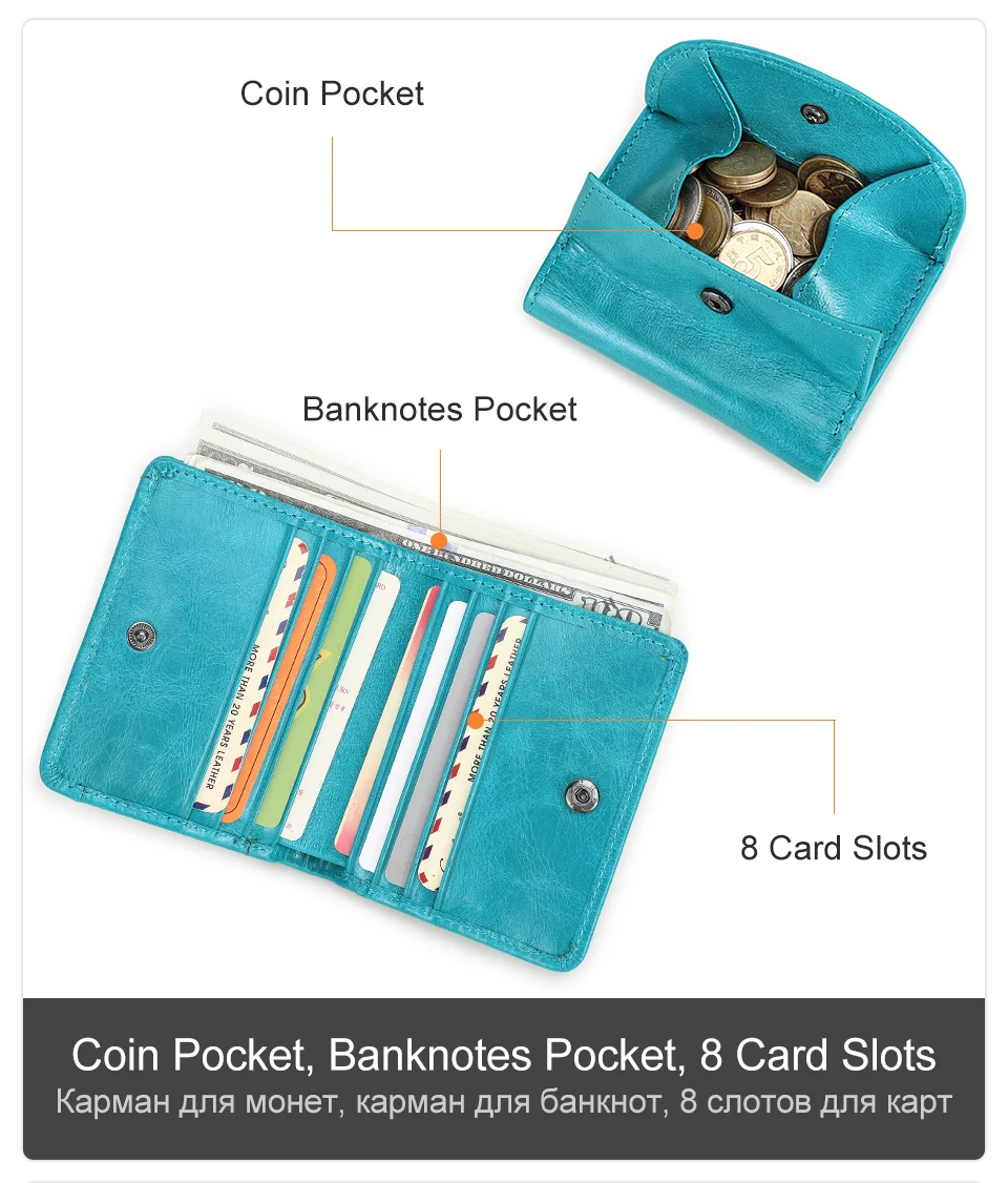 Contact'S Fashion Genuine Leather Designer Wallets Luxury for Women Small Coin Purse Women Card Holder Mini Clutch