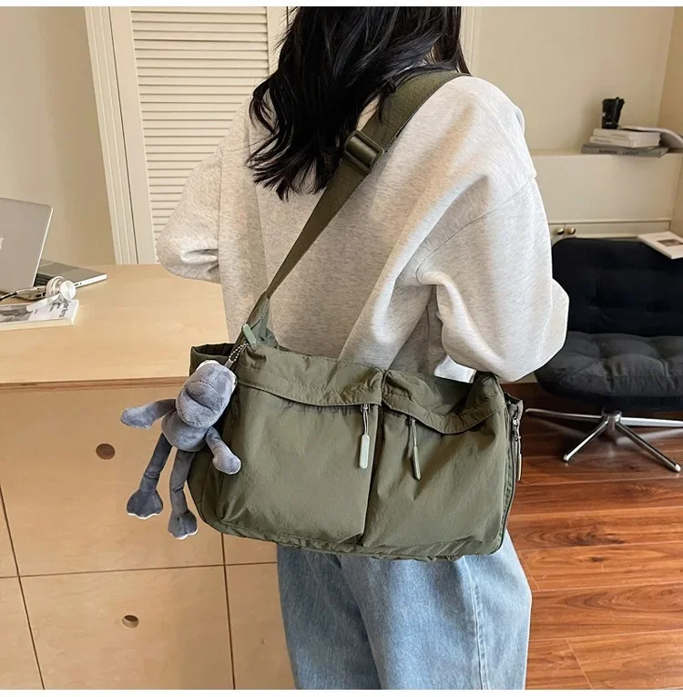 Spring Summer New Canvas Bag for Women, High-End Light Luxury One Shoulder Crossbody Bag, Trendy Hot Sale Ladies Purse