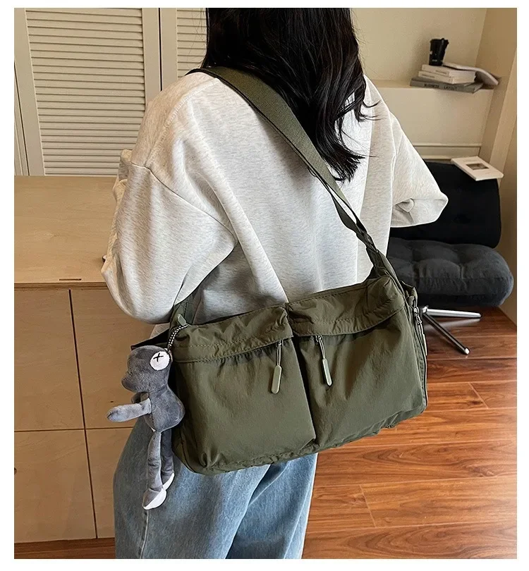 Spring Summer New Canvas Bag for Women, High-End Light Luxury One Shoulder Crossbody Bag, Trendy Hot Sale Ladies Purse