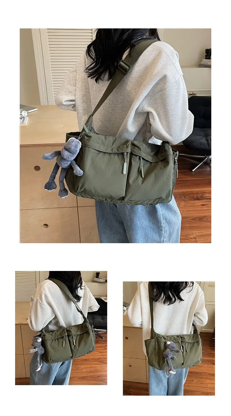 Spring Summer New Canvas Bag for Women, High-End Light Luxury One Shoulder Crossbody Bag, Trendy Hot Sale Ladies Purse