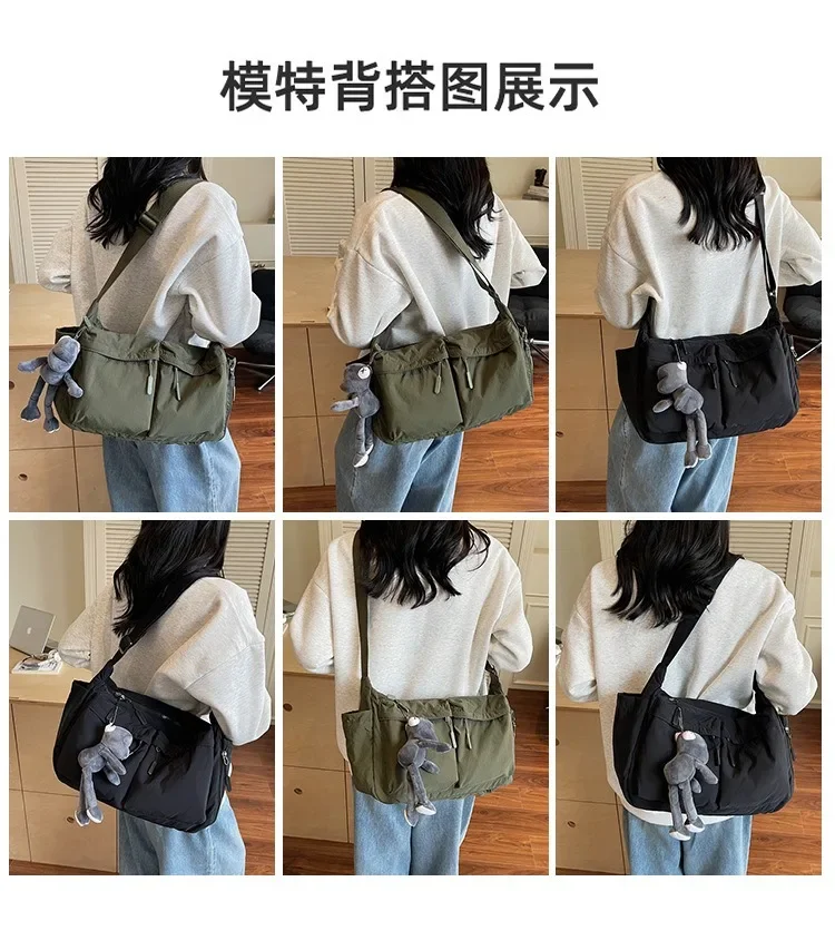 Spring Summer New Canvas Bag for Women, High-End Light Luxury One Shoulder Crossbody Bag, Trendy Hot Sale Ladies Purse