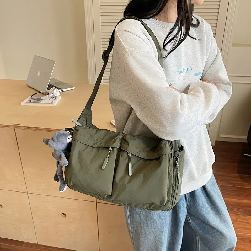 Spring Summer New Canvas Bag for Women, High-End Light Luxury One Shoulder Crossbody Bag, Trendy Hot Sale Ladies Purse