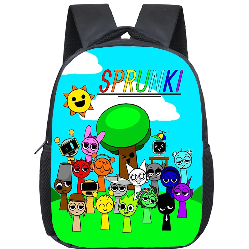 Incredibox Sprunki Backpack Toddler Cartoon Kindergarten Bags Mochila Boys Girls Sprunki School Bag Kids Orthopedic Bookbag Gift
