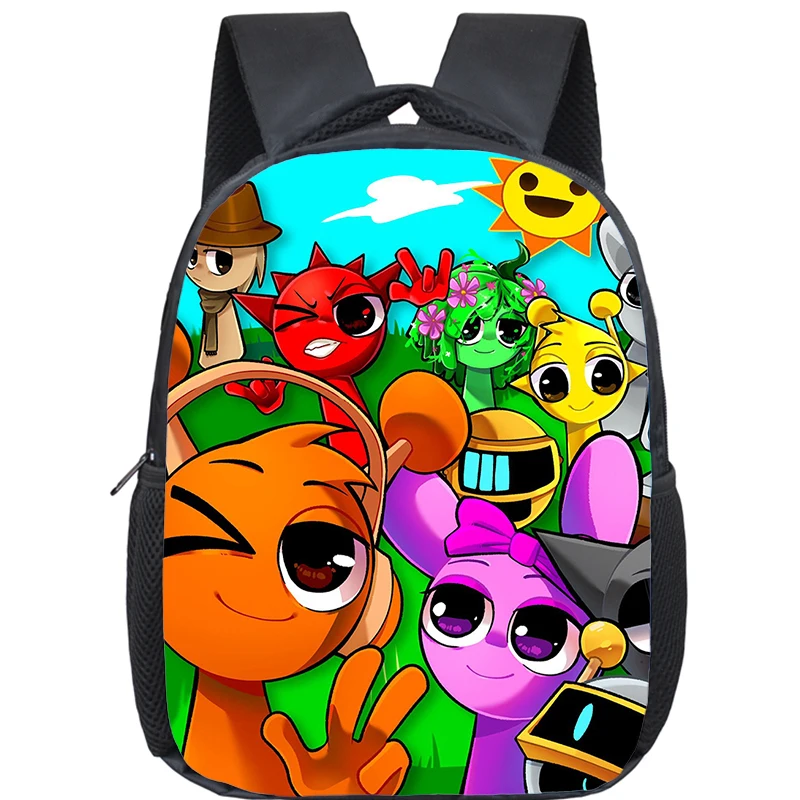 Incredibox Sprunki Backpack Toddler Cartoon Kindergarten Bags Mochila Boys Girls Sprunki School Bag Kids Orthopedic Bookbag Gift