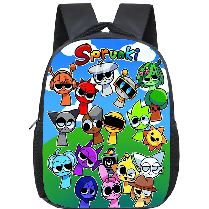 Incredibox Sprunki Backpack Toddler Cartoon Kindergarten Bags Mochila Boys Girls Sprunki School Bag Kids Orthopedic Bookbag Gift