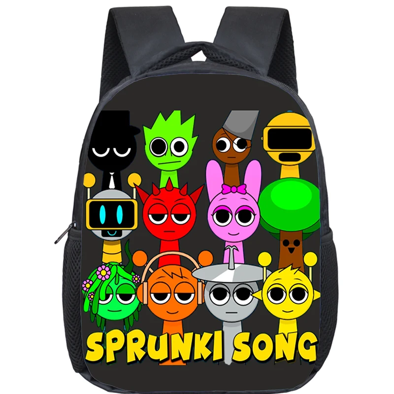 Incredibox Sprunki Backpack Toddler Cartoon Kindergarten Bags Mochila Boys Girls Sprunki School Bag Kids Orthopedic Bookbag Gift