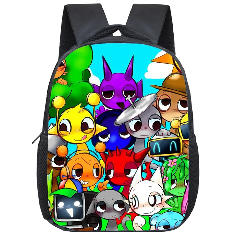 Incredibox Sprunki Backpack Toddler Cartoon Kindergarten Bags Mochila Boys Girls Sprunki School Bag Kids Orthopedic Bookbag Gift
