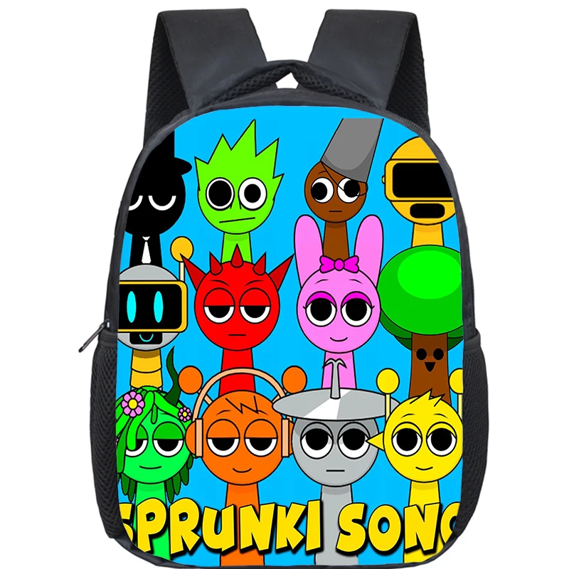 Incredibox Sprunki Backpack Toddler Cartoon Kindergarten Bags Mochila Boys Girls Sprunki School Bag Kids Orthopedic Bookbag Gift