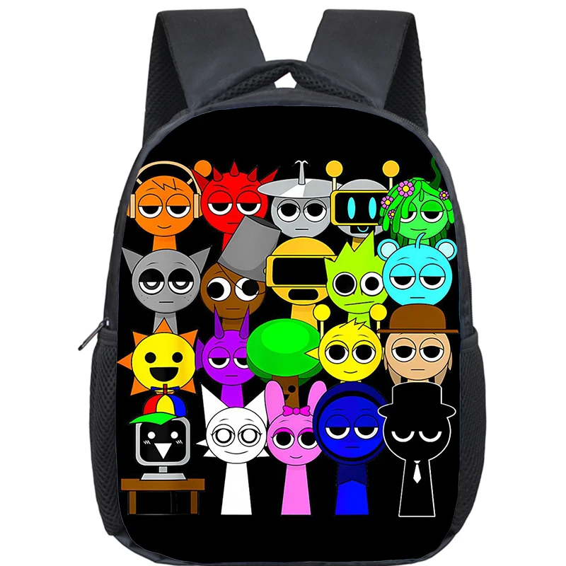 Incredibox Sprunki Backpack Toddler Cartoon Kindergarten Bags Mochila Boys Girls Sprunki School Bag Kids Orthopedic Bookbag Gift