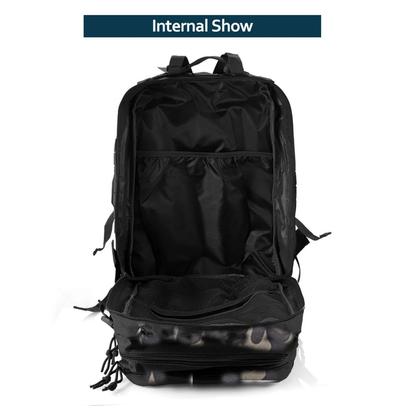 50L Durable Nylon Waterproof Tactical Backpack for Outdoor Hiking Fishing Hunting Camping Trekking Sports Travel Shoulder Bag