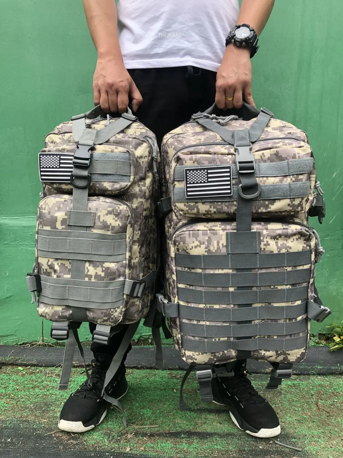 50L Durable Nylon Waterproof Tactical Backpack for Outdoor Hiking Fishing Hunting Camping Trekking Sports Travel Shoulder Bag