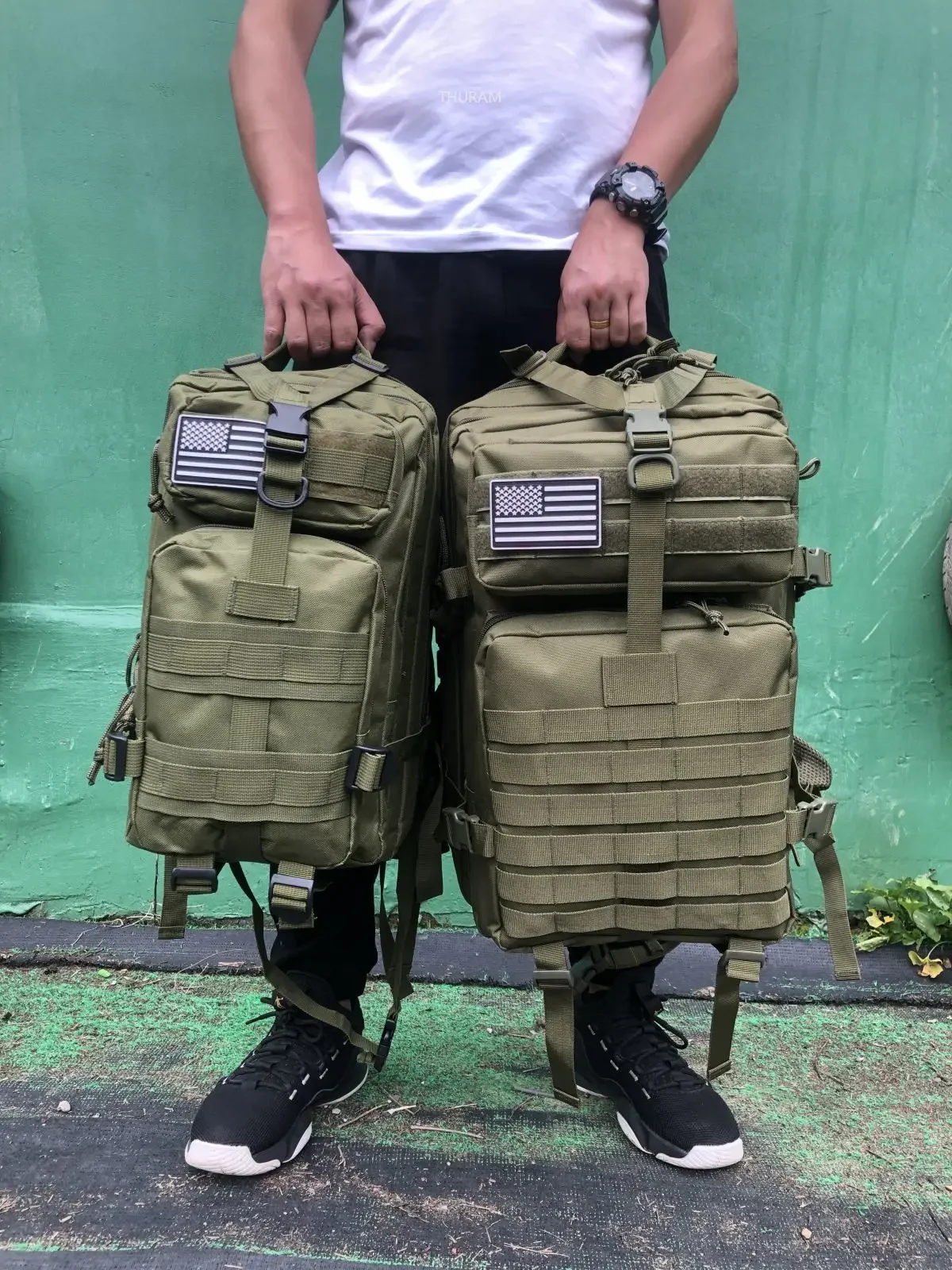 50L Durable Nylon Waterproof Tactical Backpack for Outdoor Hiking Fishing Hunting Camping Trekking Sports Travel Shoulder Bag