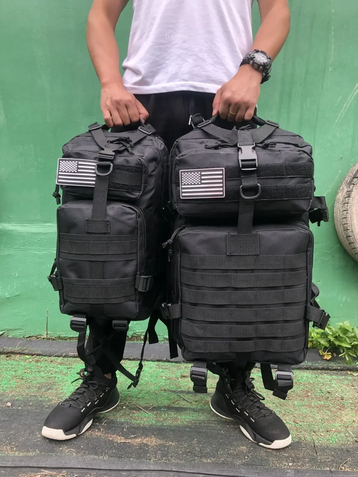 50L Durable Nylon Waterproof Tactical Backpack for Outdoor Hiking Fishing Hunting Camping Trekking Sports Travel Shoulder Bag