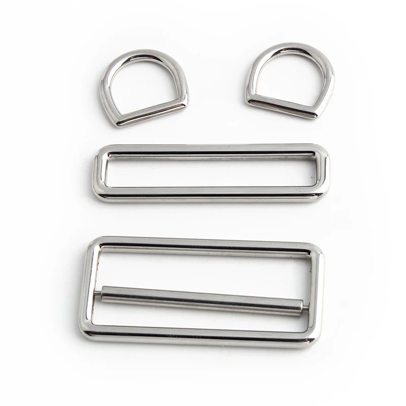 1-5Sets Gold,Silver Stainless Steel Rectangle Eyelets Hanger Clasp Locks For Women DIY Handbags Shoulder Purse Bags Accessories