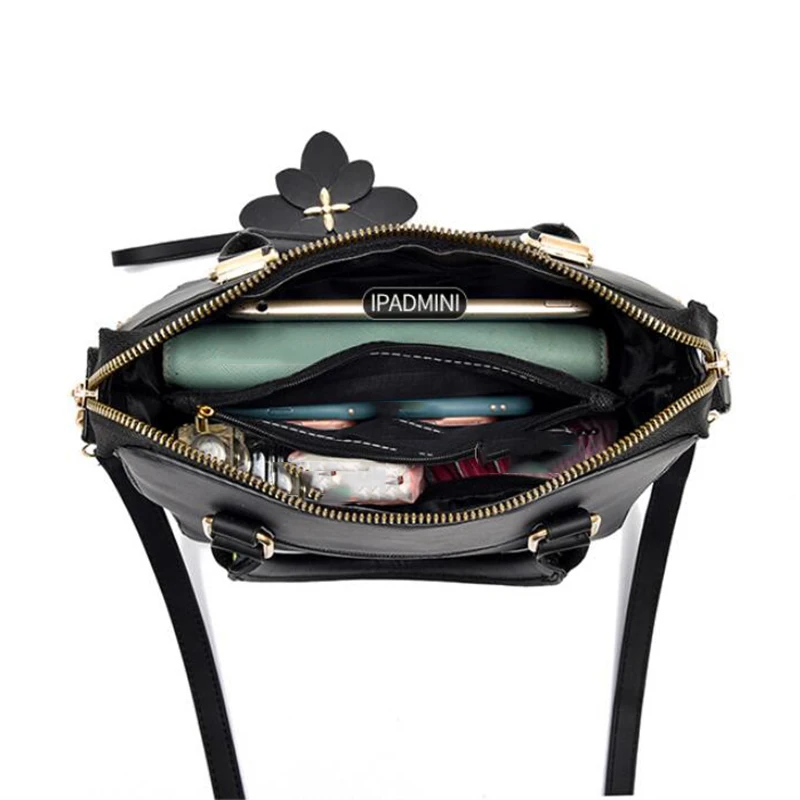 Yogodlns Luxury Embroidery Handbag For Women PU Leather Tassel Crossbody Bag Designer Handle Bag Brand Female Shoudler Bag bolso
