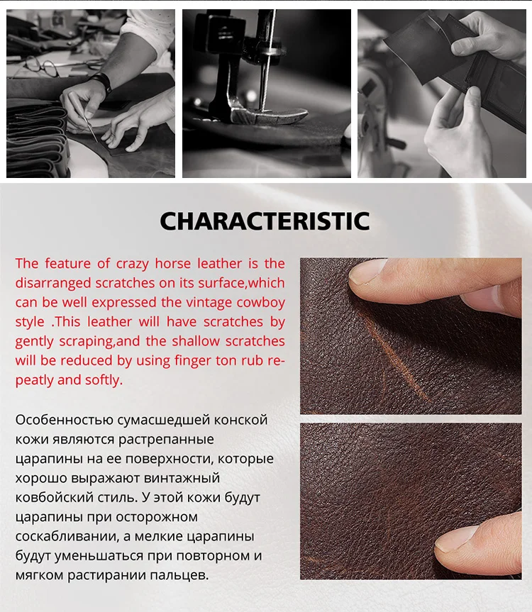 HUMERPAUL Men Card Holder with Money Pocket Crazy Horse Leather Pop Up Minimalist Wallet RFID Blocking Slim Metal Bank Card Case
