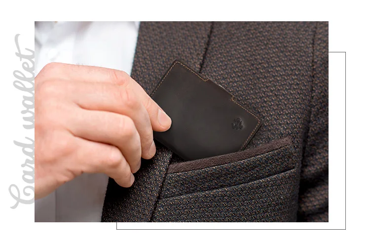 HUMERPAUL Men Card Holder with Money Pocket Crazy Horse Leather Pop Up Minimalist Wallet RFID Blocking Slim Metal Bank Card Case