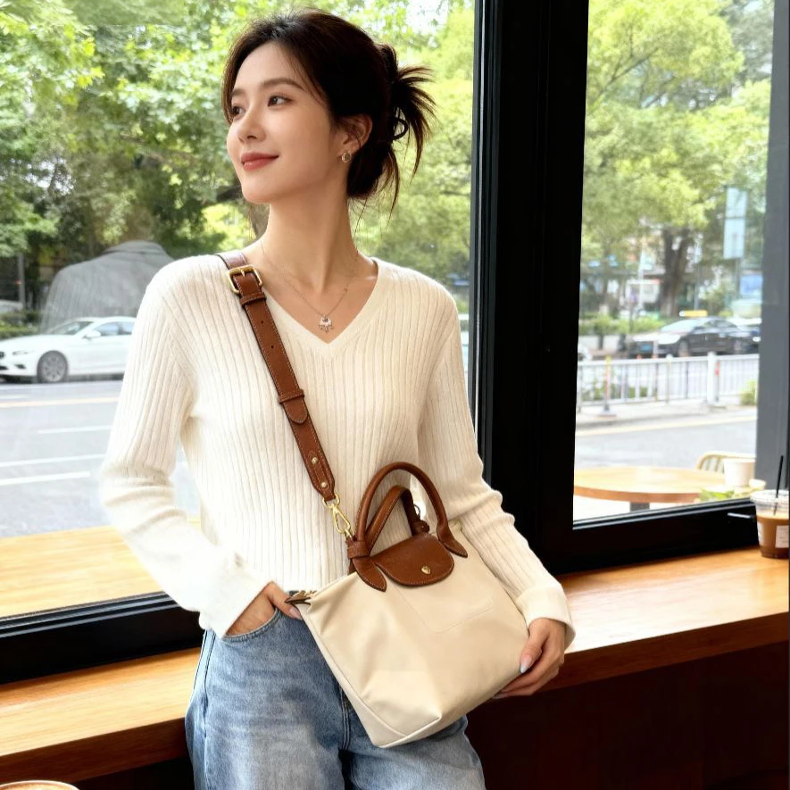 Leather Bag Shoulder Strap for Longchamp Pouch Short Handle MOCHA Small Bag Modification Without Punching Strap Bag Accessories