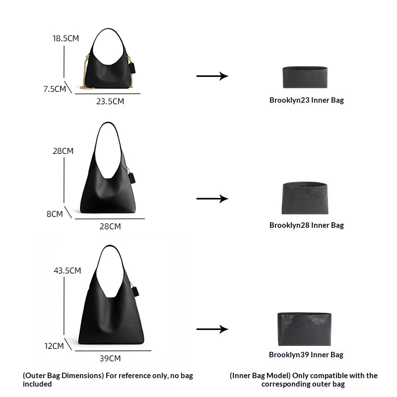 Bag Organizer Insert For Brooklyn 28 34 39 Lightweight Bag Insert Storage Waterproof Paper Bag Support Accessories