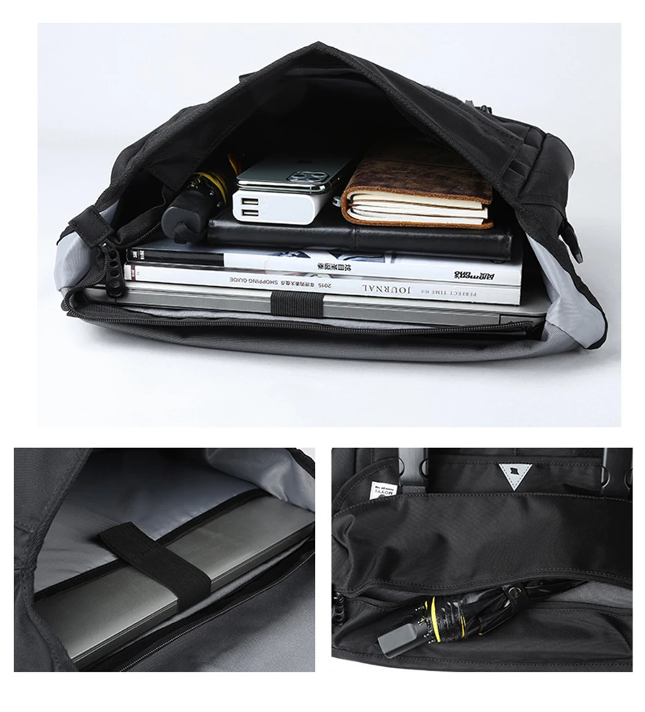 Men Messenger Bag Street Trendy Tactical Shoulder Waterproof Bags Hip Hop Streetwear Bag Oxford Bag