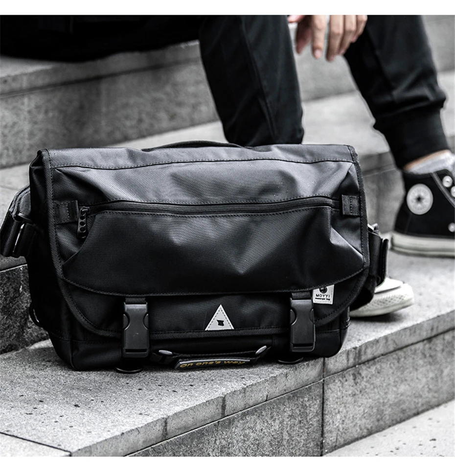 Men Messenger Bag Street Trendy Tactical Shoulder Waterproof Bags Hip Hop Streetwear Bag Oxford Bag