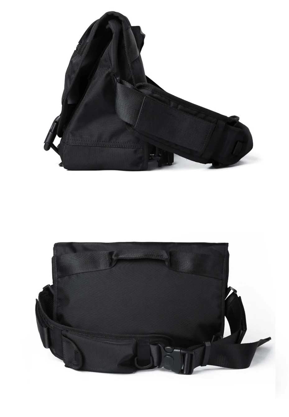Men Messenger Bag Street Trendy Tactical Shoulder Waterproof Bags Hip Hop Streetwear Bag Oxford Bag