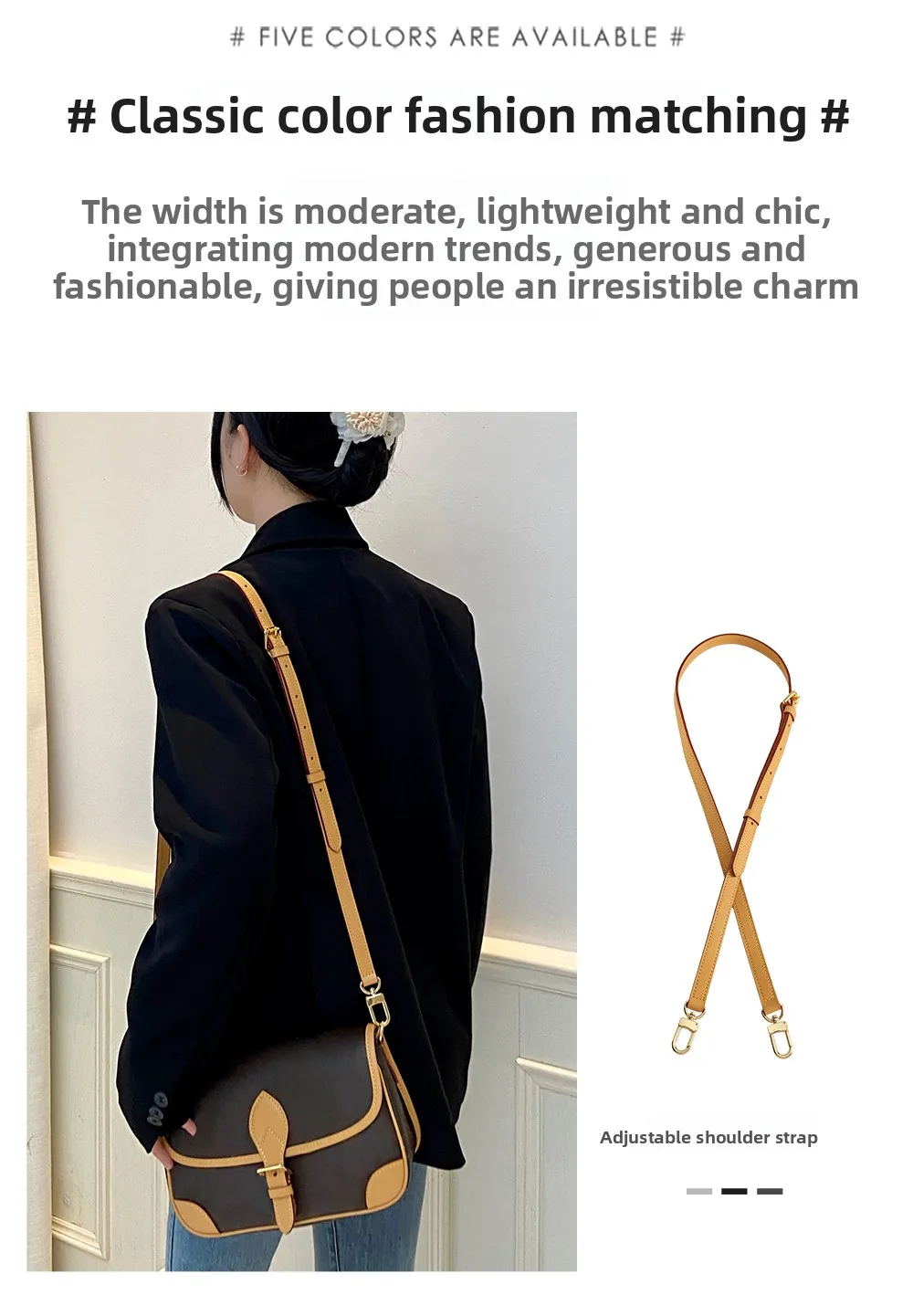 Shoulder Strap For Lv Speedy25 Diane Bag Vegetable Tanned Leather Strap Slung Bag High-end Bag Strap Bag Belt Bag Accessories