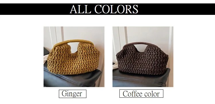 New Summer Beach Bag for Women Clutch Bag Luxury Designer Straw Bags Tote Handbag Fashion Woven Rattan Bags Female Travel Purse