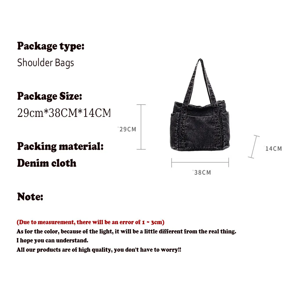 Denim Shoulder Bag Women Designer Mother Pack Large Capacity Luxury Crossbody Tote Bag Casual Jeans Handbag Multi-pocket Handbag